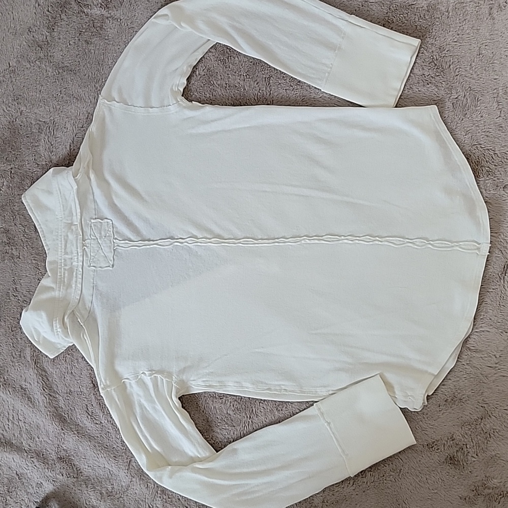 Free People Collared Split Neck Top - Picture 12 of 16